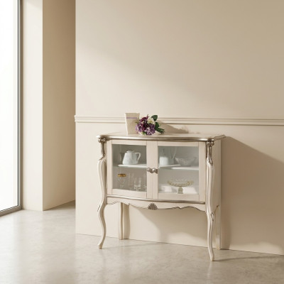 Vitrine de luxe classique pour le salon en bois Meuble vitrine Design Meuble