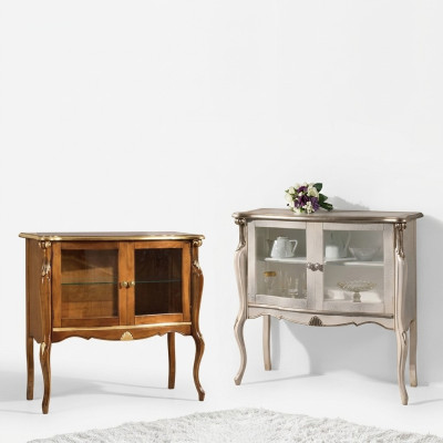 Vitrine de luxe classique pour le salon en bois Meuble vitrine Design Meuble