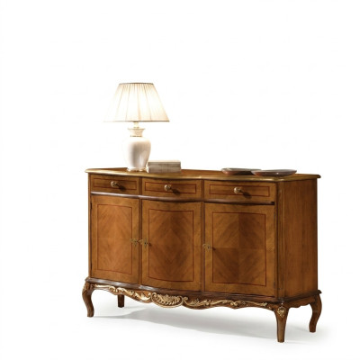 Meubles de salon classiques de haute qualité en brun, buffet commode en bois et commodes.