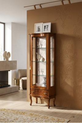 Vitrine classique en bois, armoires en bois, designs de salon, vitres