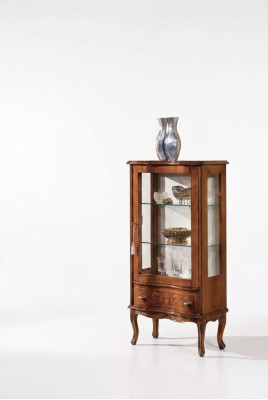 Vitrine classique en bois et verre de luxe pour salon meuble vitrine en verre design de luxe.