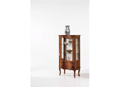 Vitrine classique en bois et verre de luxe pour salon meuble vitrine en verre design de luxe.
