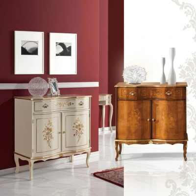 Buffet blanc de luxe avec tiroirs Meuble armoire en bois Lampe Lampes