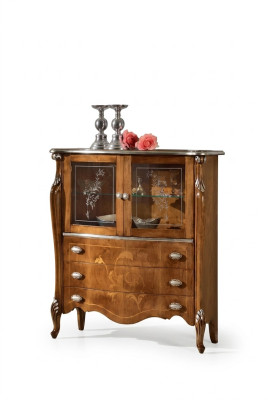 Armoire marron en bois exclusive avec tiroirs nouvelle dans le salon