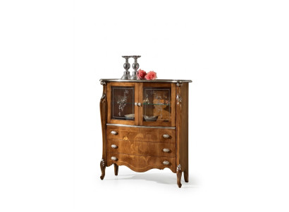 Armoire marron en bois exclusive avec tiroirs nouvelle dans le salon