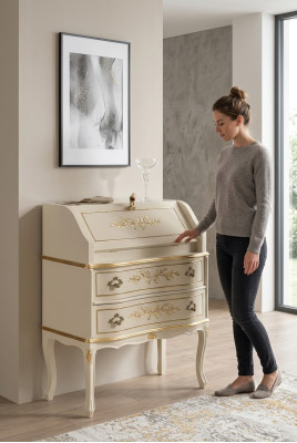 Classique, élégant, luxueux, nouvelle commode disponible sur commande en bois blanc.