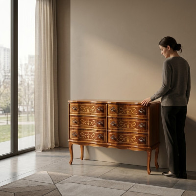 Meuble Classique de haute qualité Commode de Luxe Armoire Bois Étagère