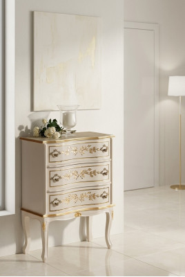 Classique Blanc Commode en bois Meuble de salon Armoire de rangement Nouveau