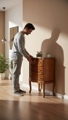 Commode classique à trois tiroirs pour le salon en bois design de meuble.
