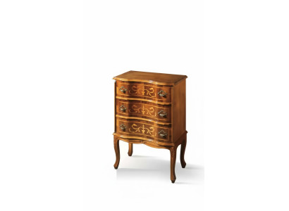 Commode classique à trois tiroirs pour le salon en bois design de meuble.