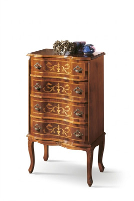 Classique Commode à quatre portes en bois brun Meuble de salon neuf Moderne