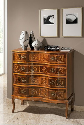 Classique Commode 4 tiroirs meuble en bois Salon Chambre neuf