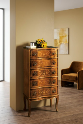 Classique Haute Commode Marron Mobilier de Rangement Design pour Salon
