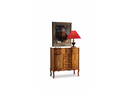 Coffre luxueux marron Commode classique Buffet de salon Mobilier en bois neuf