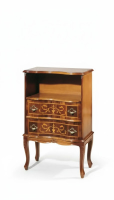 Commode classique Marron 2 tiroirs Meubles en bois de luxe Nouveau salon