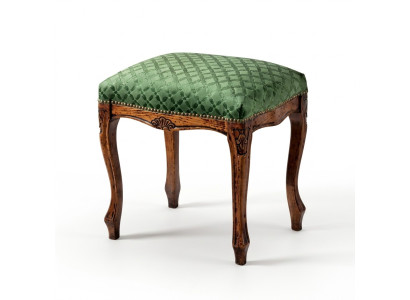 Tabouret de côté en bois classique en textile mobilier de chambre