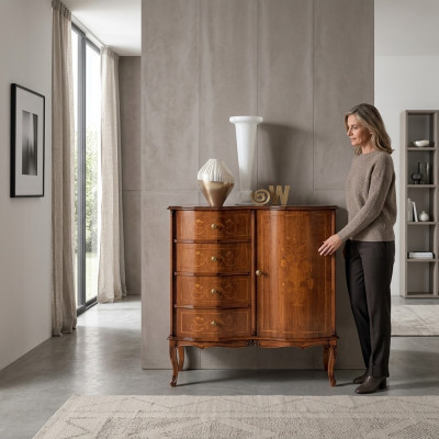 Commode classique de luxe Console de rangement avec design de tiroir