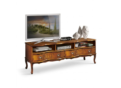 Meuble TV classique de luxe, meuble TV bas en bois, meuble design nouvel
