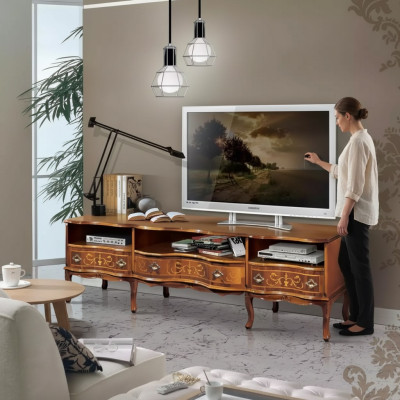 Étagère TV Commode Classique s Design de meubles en bois Meuble TV Buffet Meubles Commodes