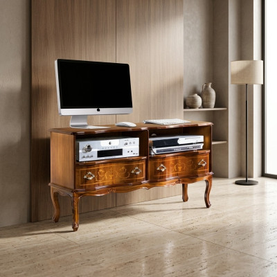 Classique s Lowboard TV Meuble TV Armoire Drawers Design en bois neuf