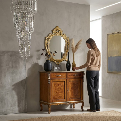 Meuble de salon classique et luxueux en bois de haute qualité de couleur marron