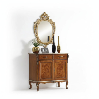 Meuble de salon classique et luxueux en bois de haute qualité de couleur marron