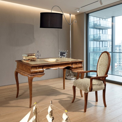 Élégant ensemble de bureau de chaise marron en meubles de haute qualité