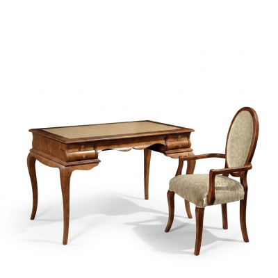 Élégant ensemble de bureau de chaise marron en meubles de haute qualité