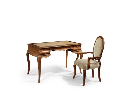 Élégant ensemble de bureau de chaise marron en meubles de haute qualité
