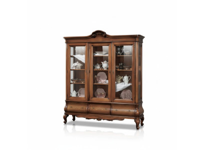 Vitrine du salon Mobilier en bois classique avec tiroirs sur mesure Vitrine
