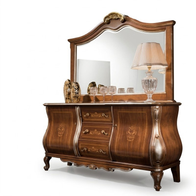 Buffet de salon classique de luxe de haute qualité en bois brun 200x53x100