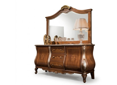 Buffet de salon classique de luxe de haute qualité en bois brun 200x53x100