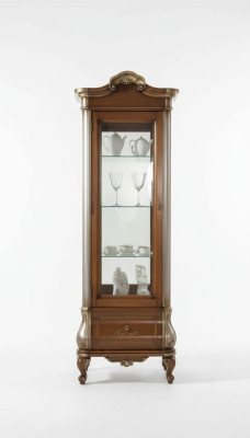 Vitrine de luxe de haute qualité en bois brun Armoire de meubles classiques