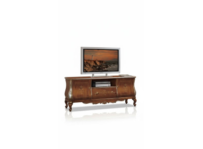 Étagère pour télévision brune Meuble TV Buffet Bahut en bois pour salon Stand Caisson