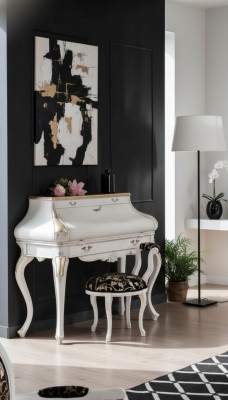 Coiffeuse Blanche Luxueux Consoles Commode Bois Design Classique