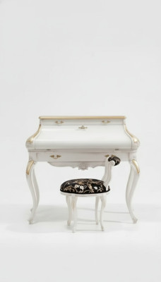 Coiffeuse Blanche Luxueux Consoles Commode Bois Design Classique