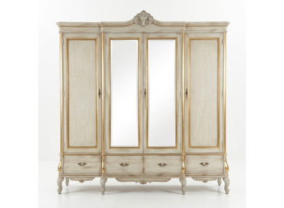 Armoire de luxe blanche en bois massif Meubles Armoires de chambre à coucher Armoire