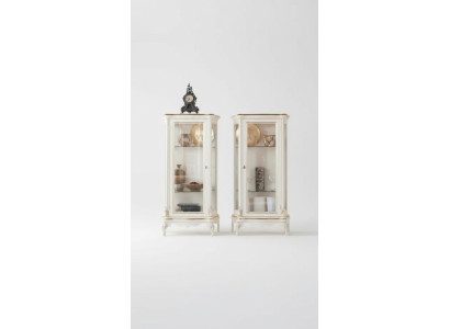 Armoire d'exposition en bois, armoire d'exposition de haute qualité, design de meubles classique, armoires d'exposition blanches.