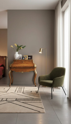 Conception de table de console de luxe marron Mobilier de chambre Table de toilette en bois