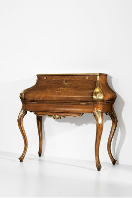 Conception de table de console de luxe marron Mobilier de chambre Table de toilette en bois