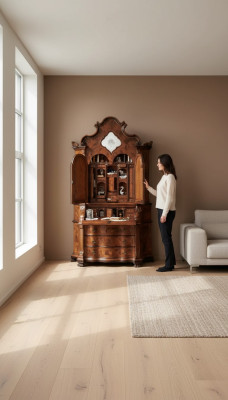 Meuble classique de luxe Buffets Commodes en bois Armoire Armoires de côté