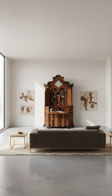 Meuble classique de luxe Buffets Commodes en bois Armoire Armoires de côté