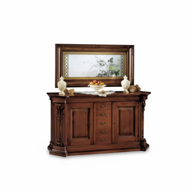 Classique s Marron Commode en bois massif Miroir Commode Armoires neuf