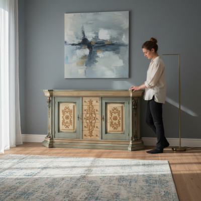 Classique s Commode en bois massif Luxueuse commode Buffet Mobilier de salon