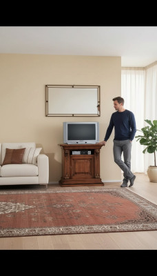 Meuble TV Armoire Classique en bois, armoire TV Armoire Salon Meuble TV Buffet Commode.