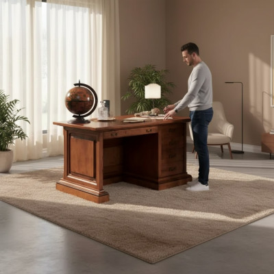 Classique r Bureau Mobilier de bureau de luxe Meubles en bois Table Mobilier