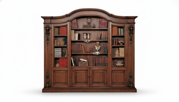 Meuble de bureau étagère marron classique design étagère étagère armoire