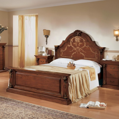 Chambre Lit Bois 160x200 Lits Marron Lit double Meubles