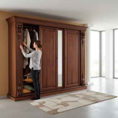 Chambre Armoire Mobilier Luxe Armoires en bois massif Conception nouvelle