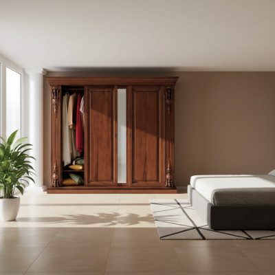 Chambre Armoire Mobilier Luxe Armoires en bois massif Conception nouvelle